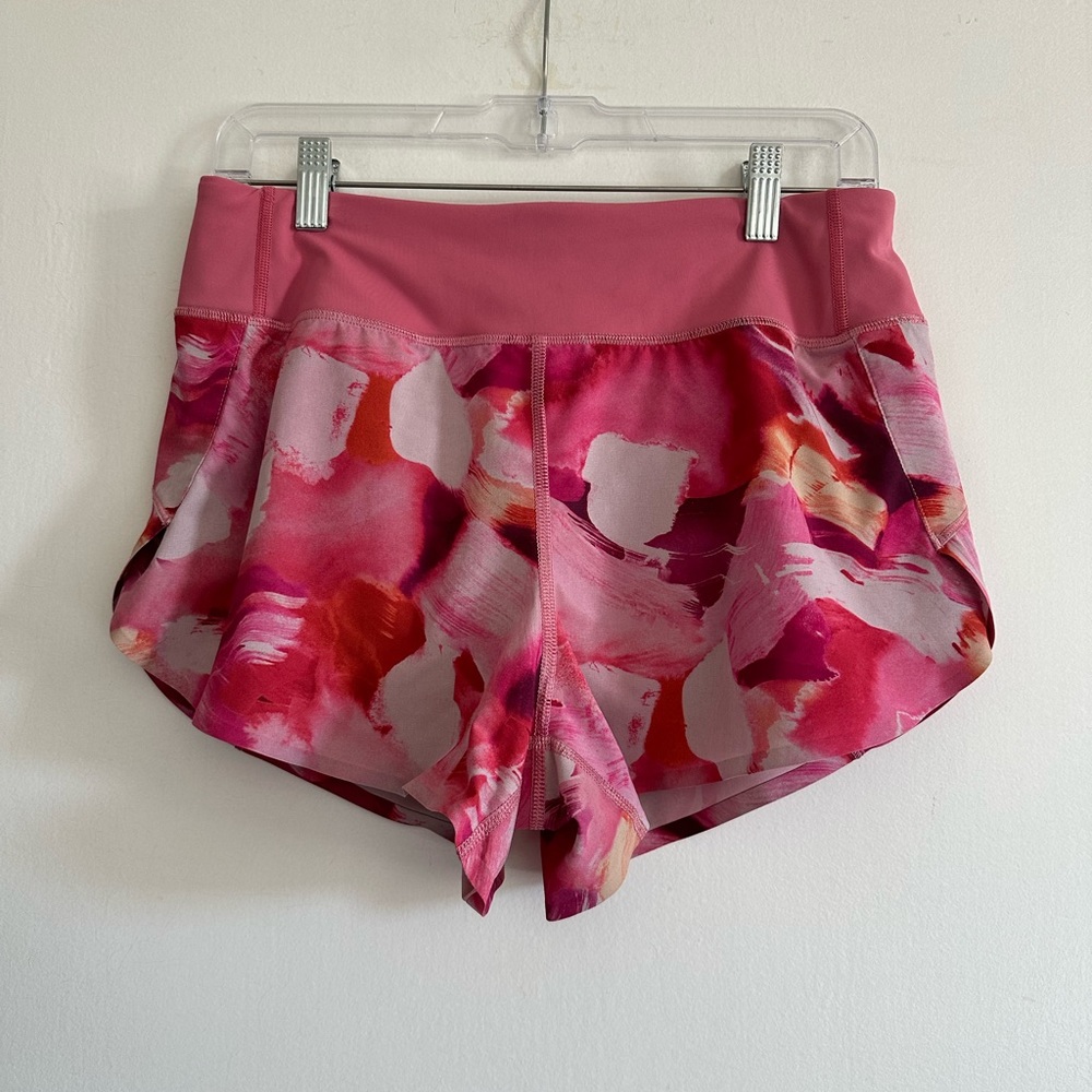 Athleta Pink Printed Run with It 3.5” Short Athletic Running Shorts size Small - Picture 5 of 11